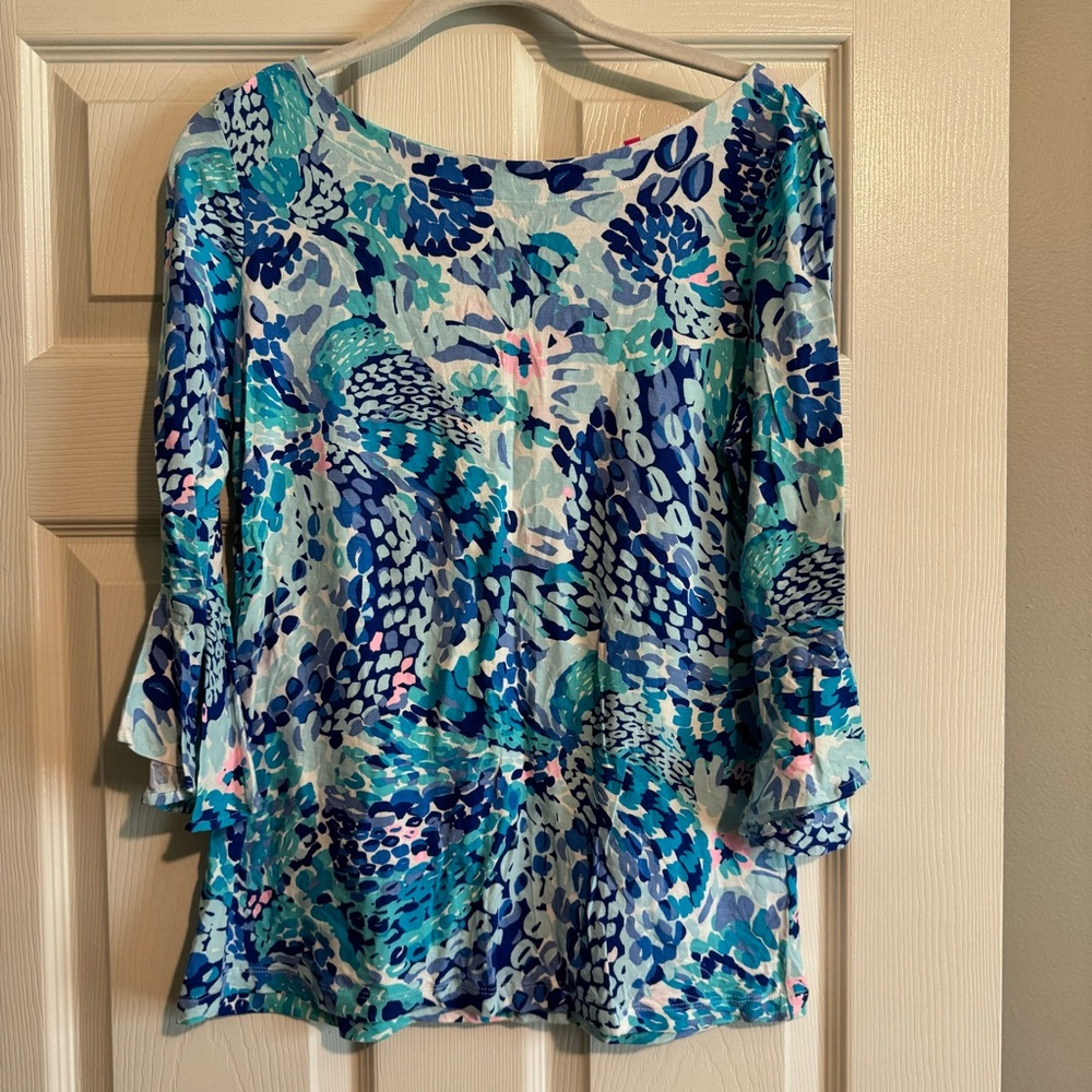 Lilly Pulitzer Fontaine bell sleeve top
